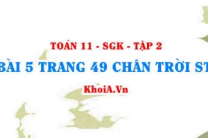 Bài 5 trang 49 Toán 11 Tập 2 Chân trời sáng tạo